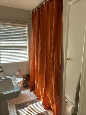 Boho linen curtain